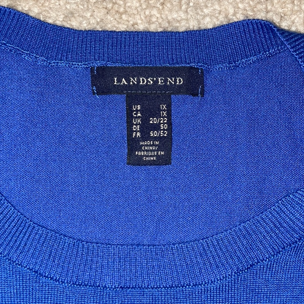 Lands’ End Womens Crew Neck Sweater Vest - Picture 2 of 4